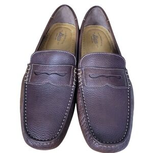 GH Bass & Co Mens Brown Pebbled Leather Penny Loafer Driving Shoe 
Sz 12M K559